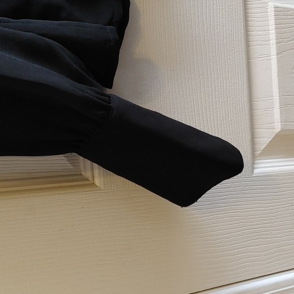 Ladies Costa Blanca Black Sheer Size XL Long Sleeve Blouse - Picture 3 of 5